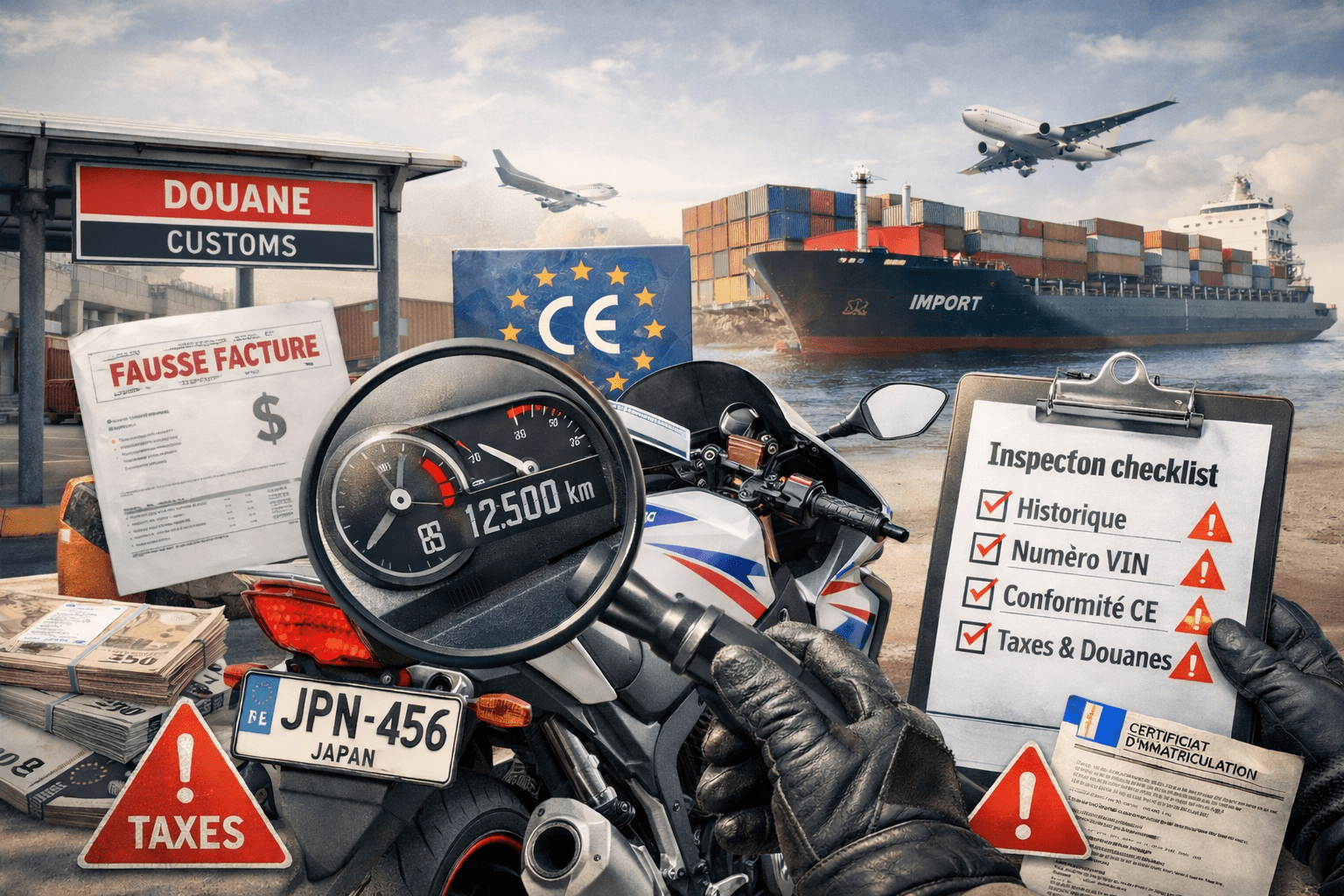 Moto importée : risques cachés et précautions indispensables en 2026